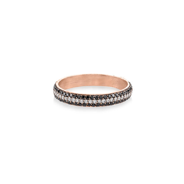 Lizzie Mandler Large Three Row Pave Cigar Band