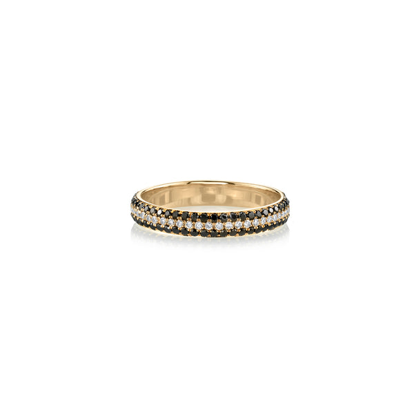 Lizzie Mandler Large Three Row Pave Cigar Band