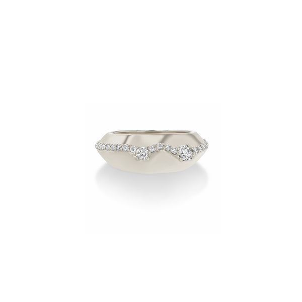 Lizzie Mandler Liquid Gold Ring With Pave