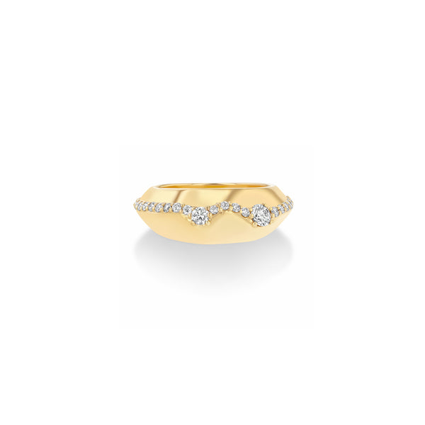 Lizzie Mandler Liquid Gold Ring with Pave