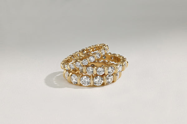 Lizzie Mandler Medium Fluted Bar Eternity Band