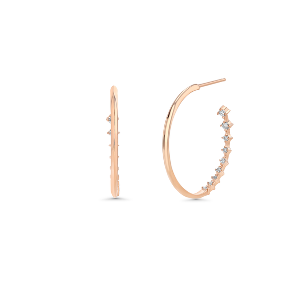 Lizzie Mandler Medium Knife Edge Éclat Hoops