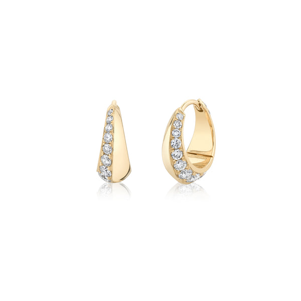 Lizzie Mandler Medium Pavé Crescent Hoop
