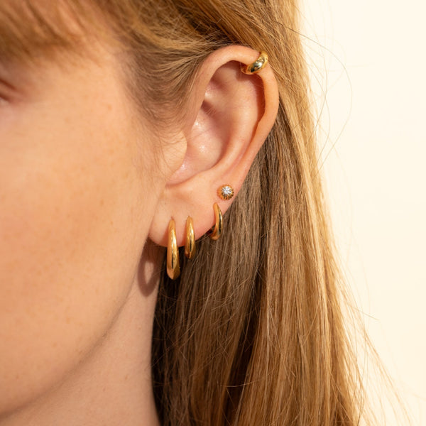 Lizzie Mandler Medium Thin Crescent Hoop