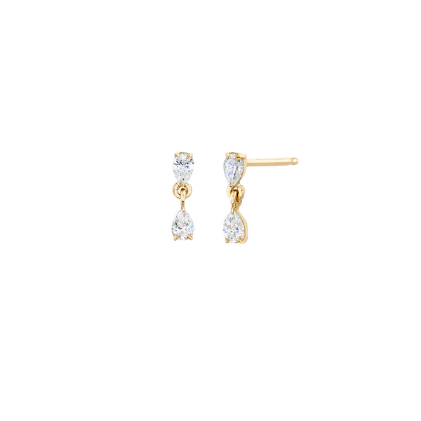 Lizzie Mandler Mini Double Pear Drop Stud