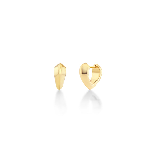 Lizzie Mandler Mini Heart Shaped Crescent Huggie