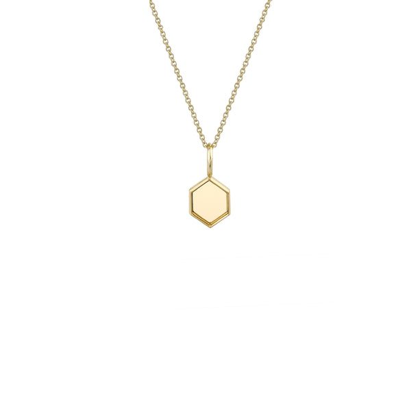 Lizzie Mandler Mini Hexagon Charm Necklace