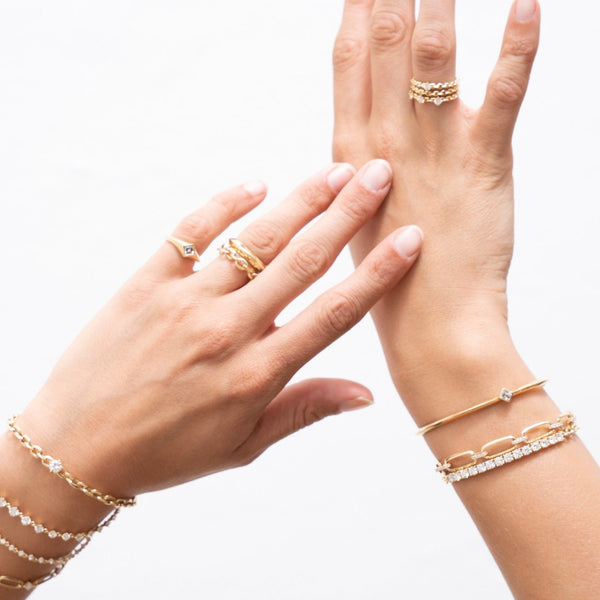 Lizzie Mandler Mini Knife Edge Chain Ring