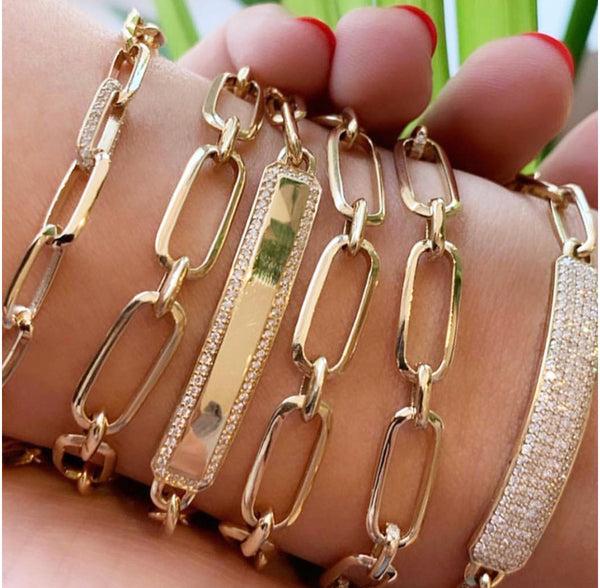 Lizzie Mandler OG Diamond Bezel ID Bracelet