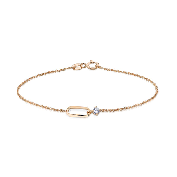 Lizzie Mandler OG Link And Diamond Bracelet