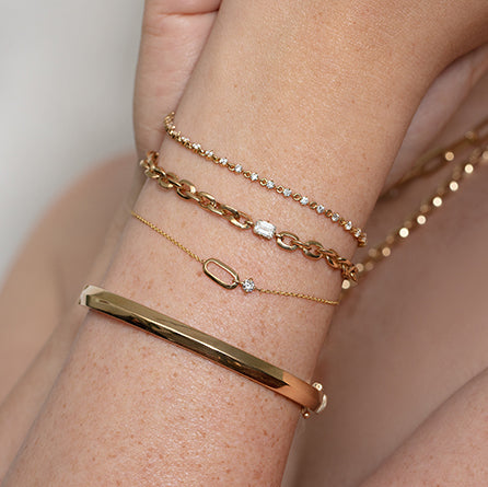 Lizzie Mandler OG Link And Diamond Bracelet