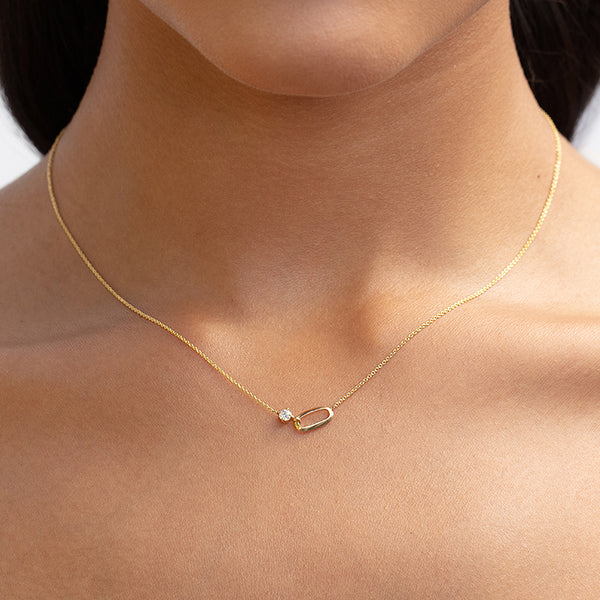 Lizzie Mandler OG Link And Diamond Necklace