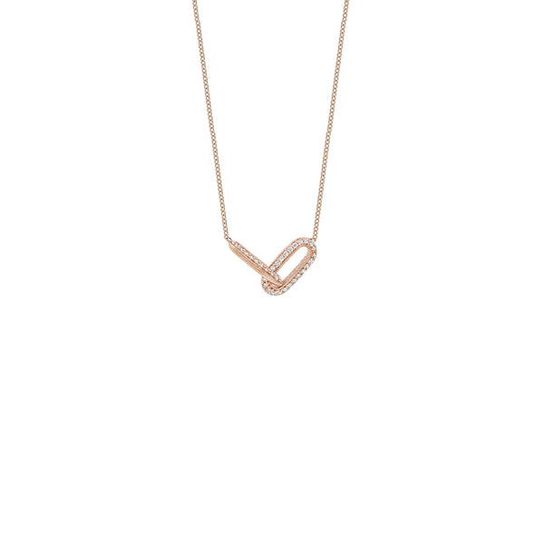 Lizzie Mandler One Sided Pave Linked Necklace