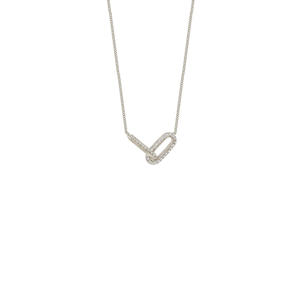 Lizzie Mandler One Sided Pave Linked Necklace