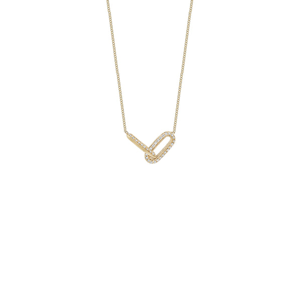 Lizzie Mandler One Sided Pave Linked Necklace