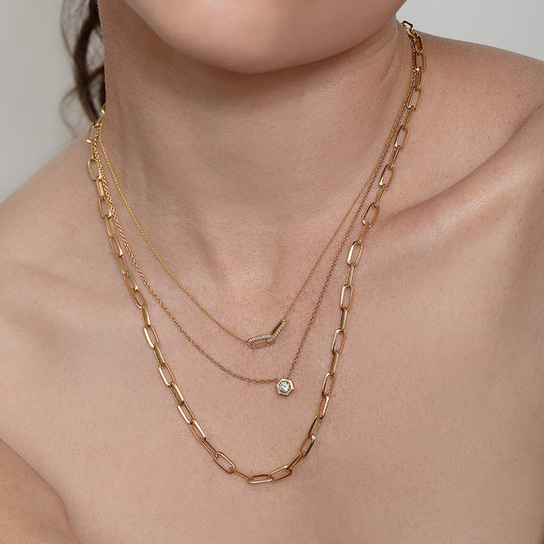 Lizzie Mandler Pave Linked Necklace