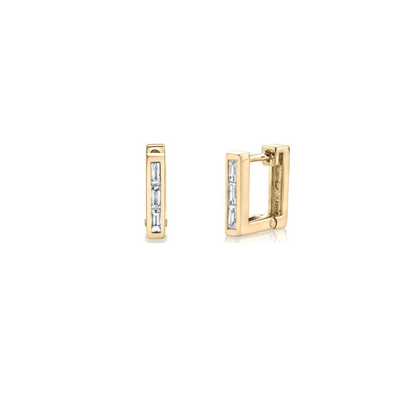 Lizzie Mandler Petite Square Baguette Huggies