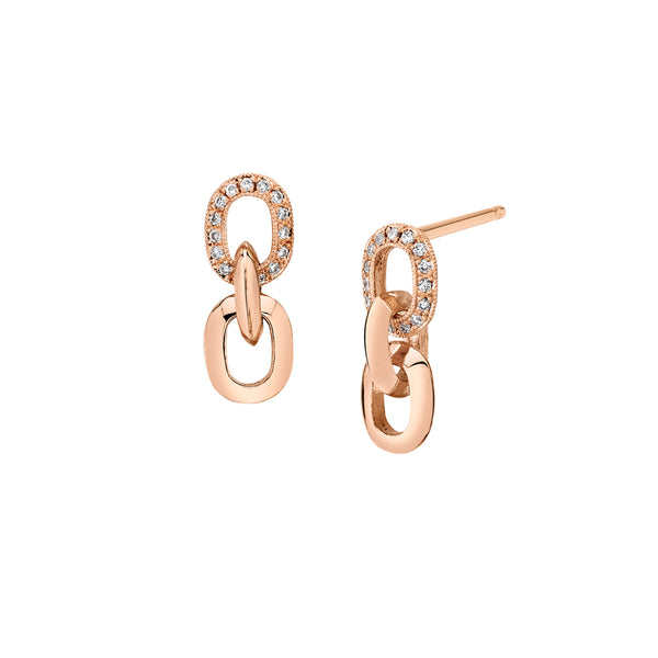 Lizzie Mandler Petite XS Link Drops With Pavé Link