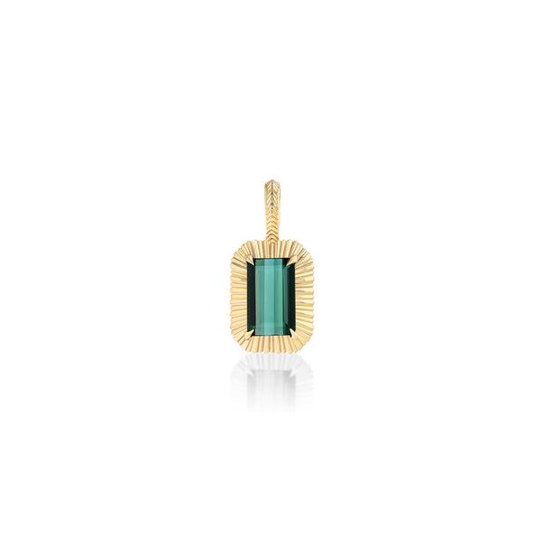 Lizzie Mandler Rectangular Green Tourmaline Charm
