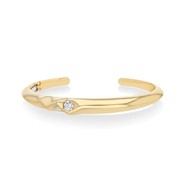 Lizzie Mandler Scattered Diamond Liquid Gold Cuff