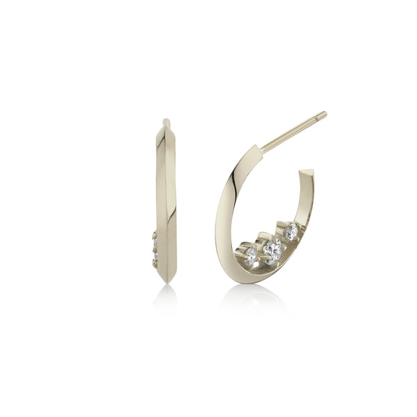 Lizzie Mandler Small Eclat Diamond Hoops
