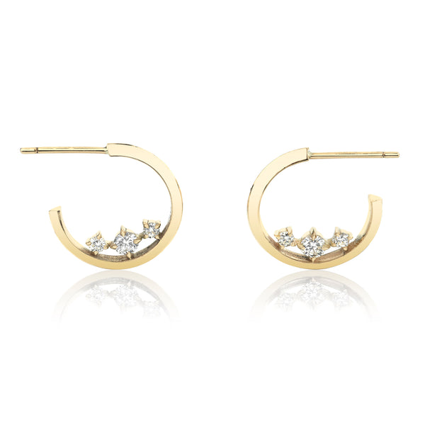 Lizzie Mandler Small Eclat Diamond Hoops