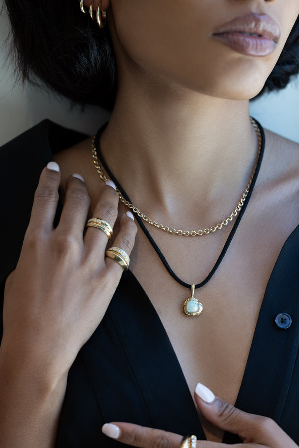 Lizzie Mandler Thin Leather Chord Necklace