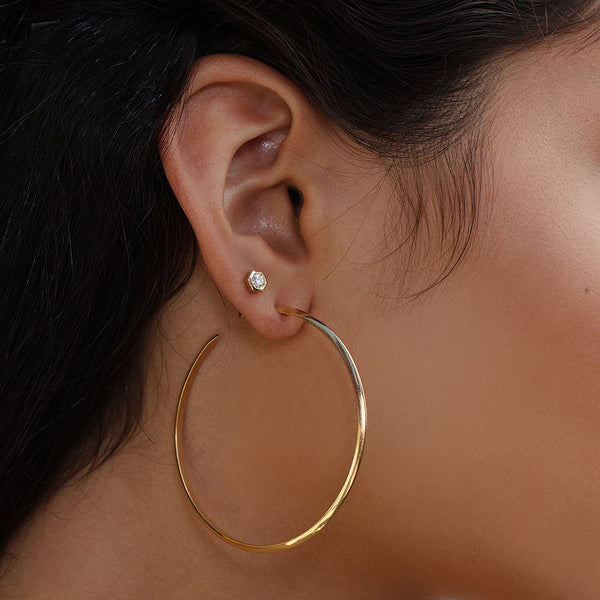 Lizzie Mandler XL Knife Edge Hoops