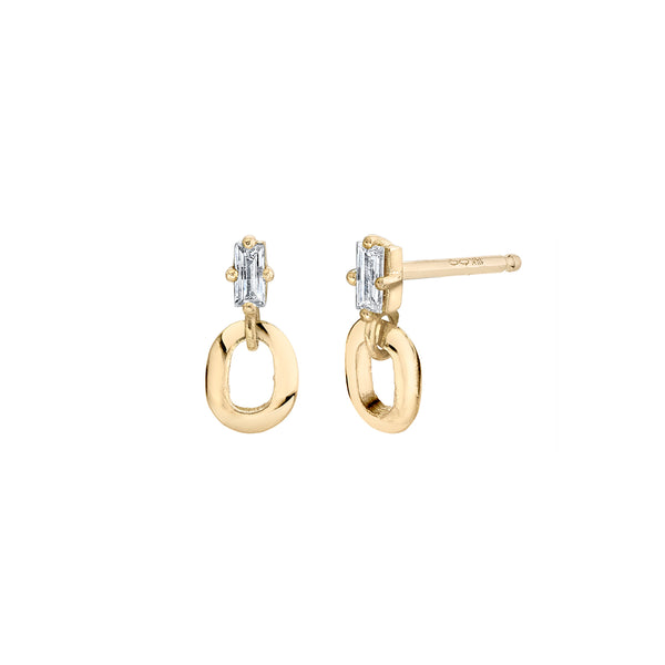 Lizzie Mandler XS Link and Baguette Studs