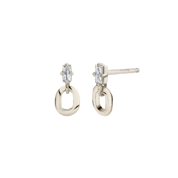 Lizzie Mandler XS Link And Baguette Studs