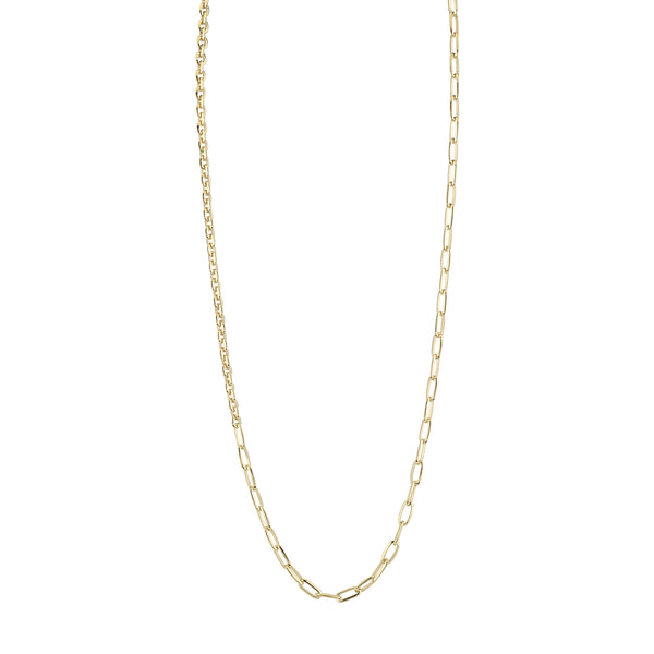 Lizzie Mandler Offset XS and Signature Knife Edge Link Necklace