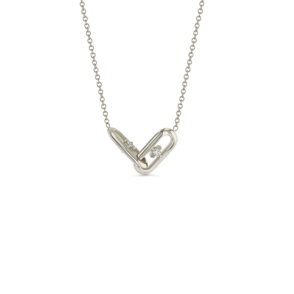 Lizzie Mandler OG Links + Double Sided Diamonds Necklace