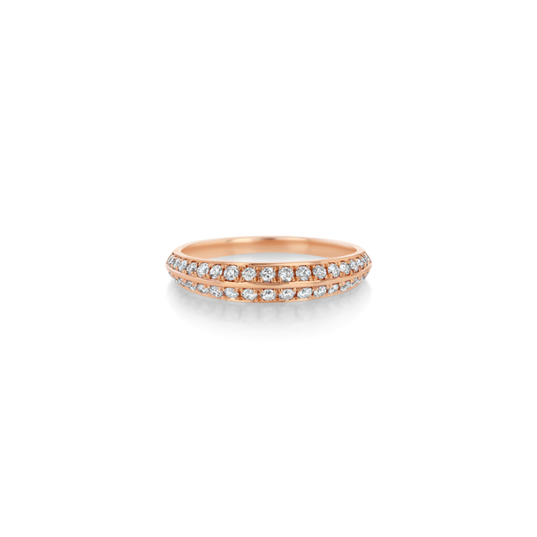 Lizzie Mandler Petite Crescent Ring With Double Sided Pavé