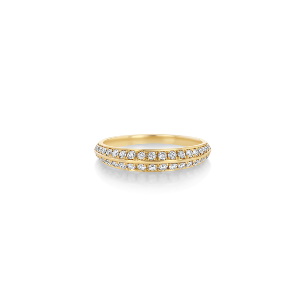 Lizzie Mandler Petite Crescent Ring With Double Sided Pavé