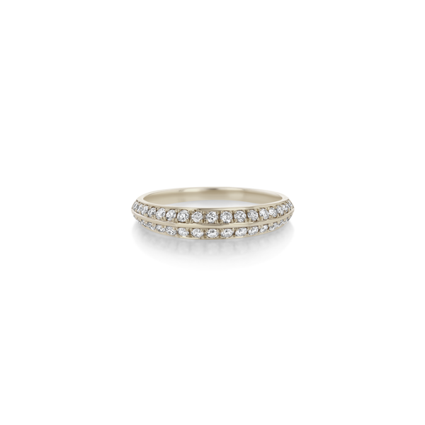 Lizzie Mandler Petite Crescent Ring With Double Sided Pavé