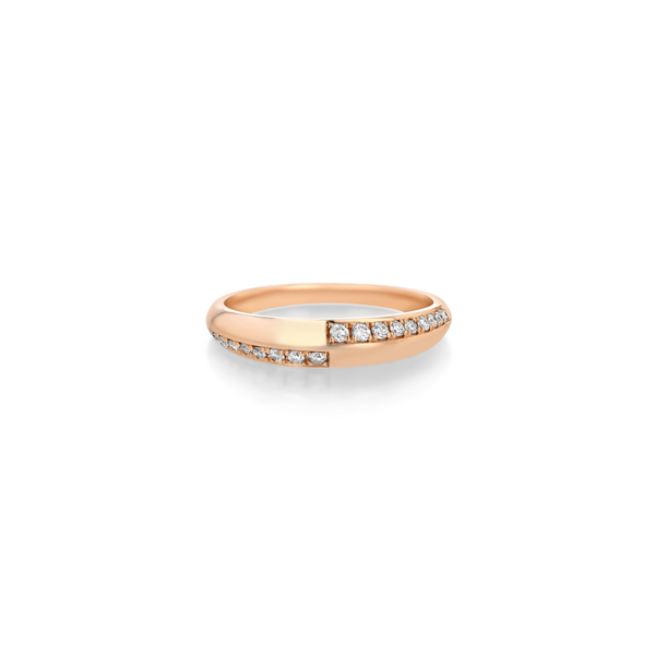 Lizzie Mandler Petite Crescent Ring With Switch Pavé