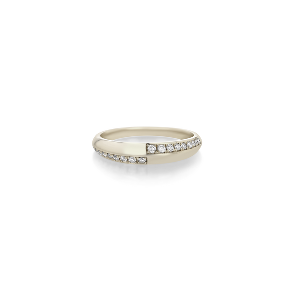 Lizzie Mandler Petite Crescent Ring With Switch Pavé