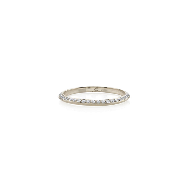 Lizzie Mandler Petite One Sided Diamond Knife Edge Band