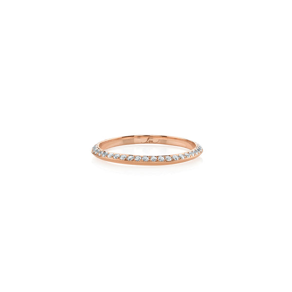Lizzie Mandler Petite One Sided Diamond Knife Edge Band