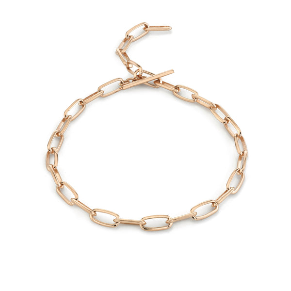 Lizzie Mandler Signature Knife Edge Link Chain Anklet