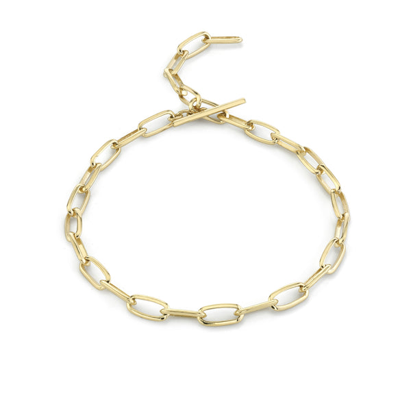 Lizzie Mandler Signature Knife Edge Link Chain Anklet