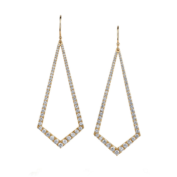 Lizzie Mandler White Diamond Kite Chandelier Earrings