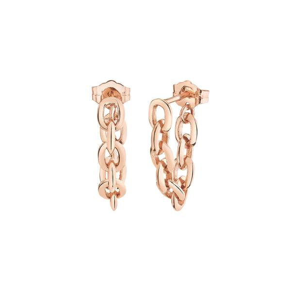 Lizzie Mandler XS Knife Edge Oval Link Chain Huggies