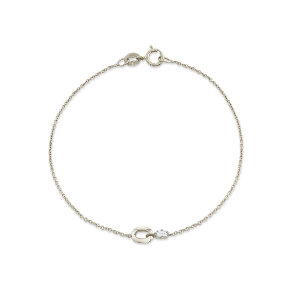 Lizzie Mandler XS Link And Diamond Baguette Bracelet