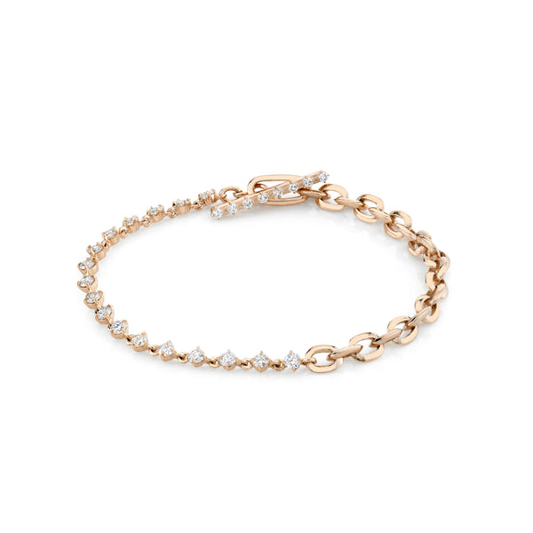 Lizzie Mandler XS Link And Eclat Diamond Chain Bracelet