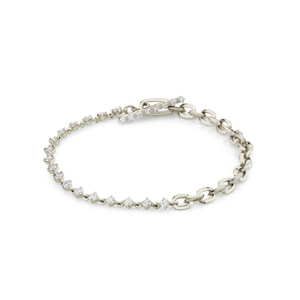 Lizzie Mandler XS Link And Eclat Diamond Chain Bracelet