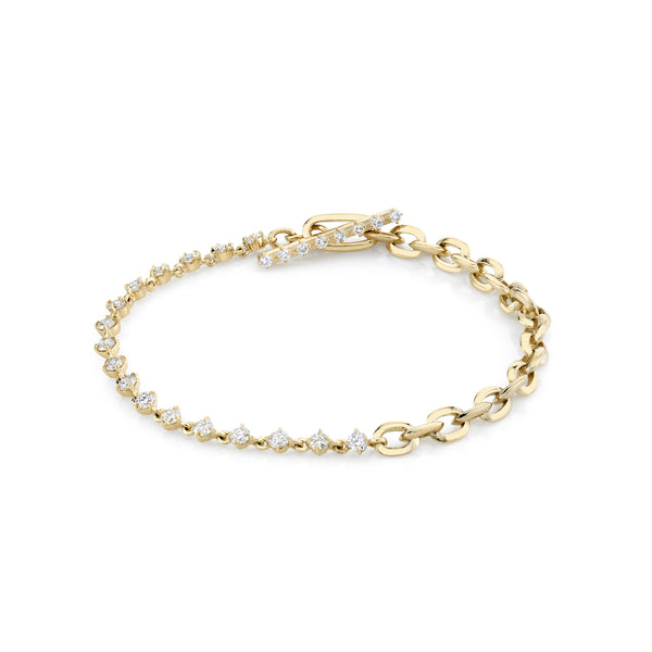 Lizzie Mandler XS Link and Eclat Diamond Chain Bracelet