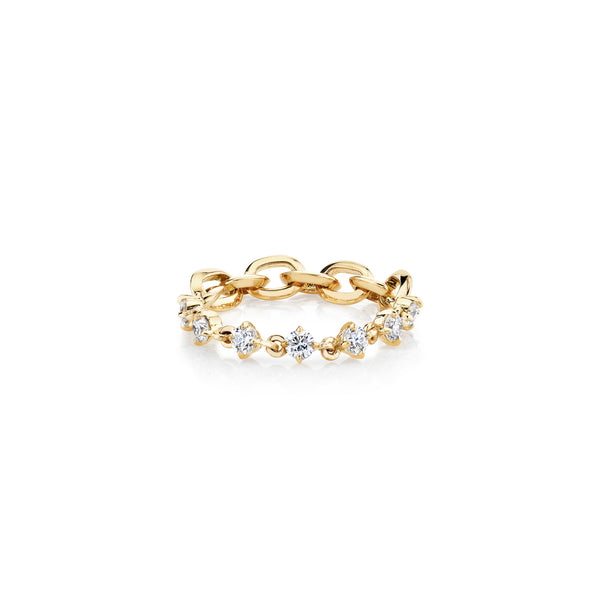 Lizzie Mandler XS Link and Eclat Diamond Chain Ring