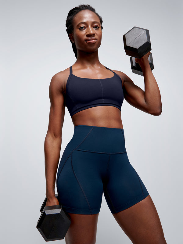 Lndr FATAL ATTRACTION PADDED RECYCLED Sports Bra Deep Navy Deep Navy