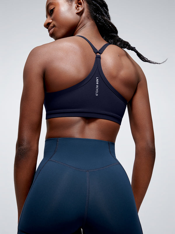 lndr FATAL ATTRACTION PADDED RECYCLED Sports Bra Deep Navy Deep Navy